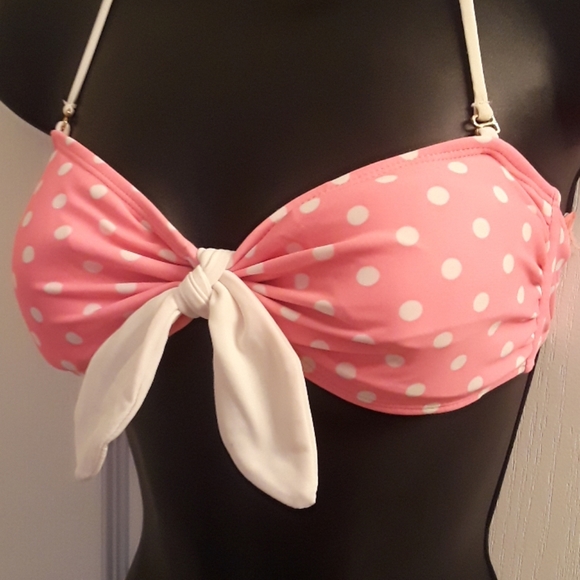 💕CUTE VINTAGE💕Ardene Vintage Polka Dot Bikini Top - Picture 2 of 4